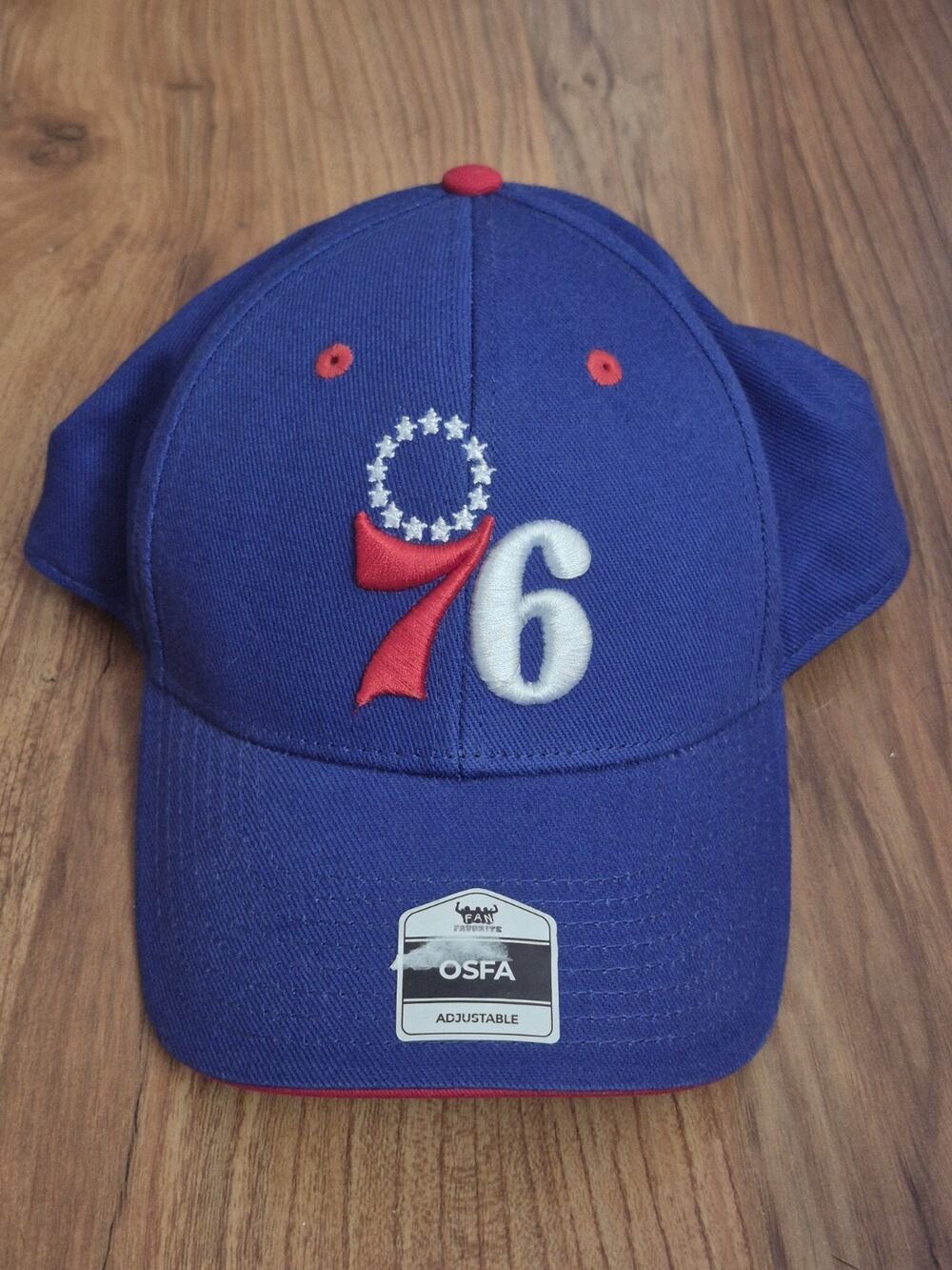 NWT NBA Philadelphia 76ers Embroidered FAN Favorite Hat Adjustable Band OSFA S32